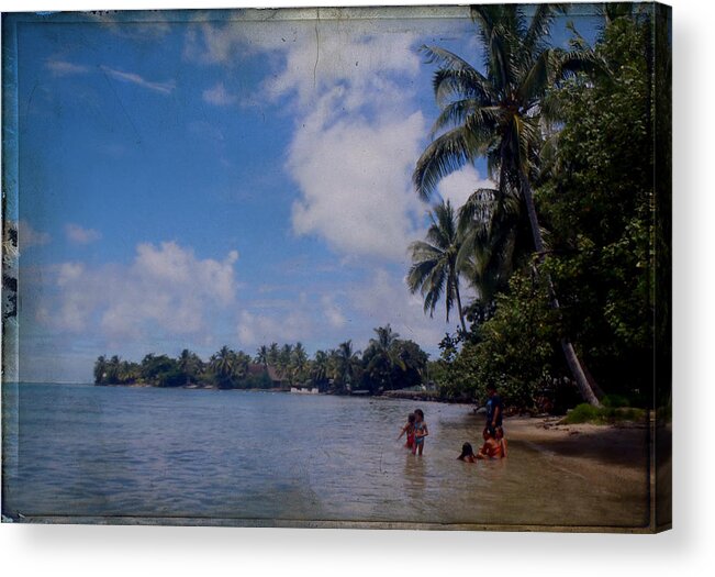 Tahiti Acrylic Print featuring the photograph Swimming in Moorea by Kathryn McBride