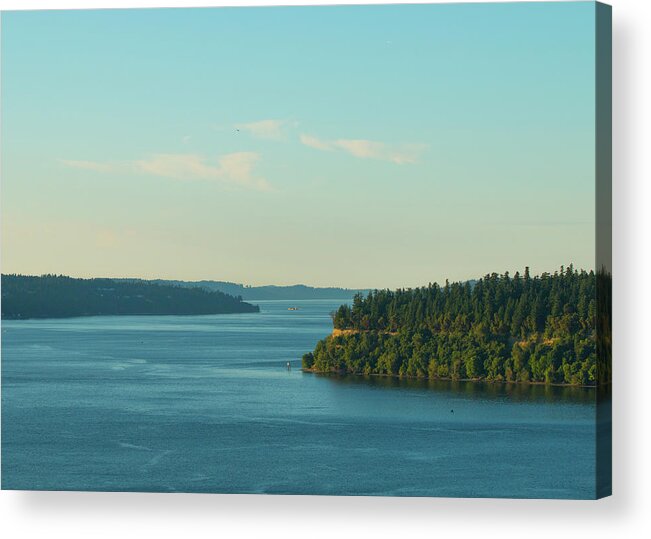  Acrylic Print featuring the photograph Tacoma Narrows and Commencement Bay II by E Faithe Lester