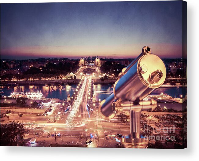 Eifeltower Acrylic Print featuring the photograph Take a look at Paris by Hannes Cmarits