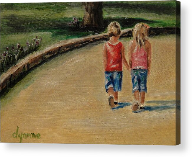 Children Acrylic Print featuring the painting Take My Hand by Dyanne Parker