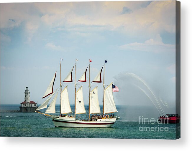 Boats Acrylic Print featuring the photograph Tall Ship by David Levin