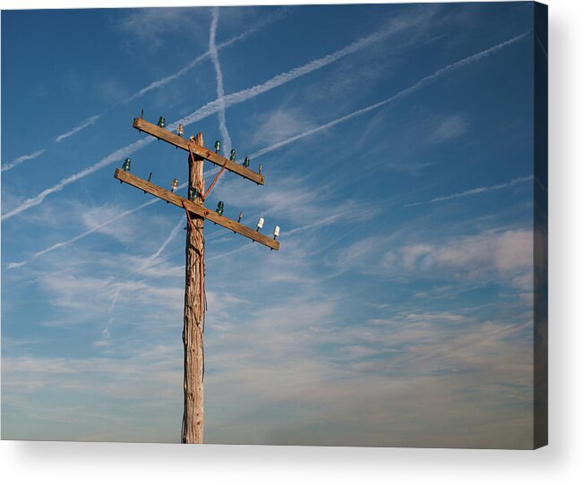 Telegraph Acrylic Print featuring the photograph Telegraph line by Grant Groberg