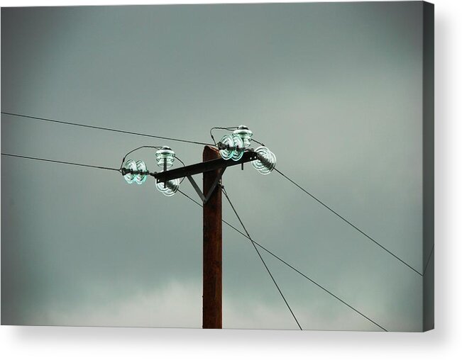 Insulators Acrylic Print featuring the photograph Telegraph Lines by Norma Brock
