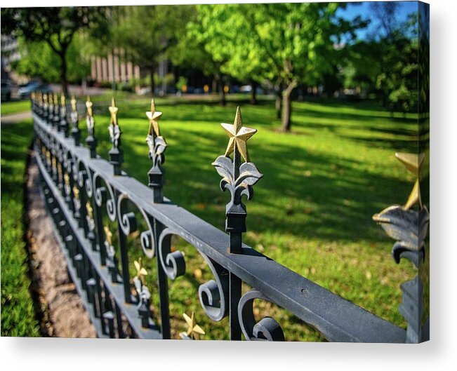 Lone Star State Acrylic Print featuring the photograph Texas Capital Stars by Lynn Bauer