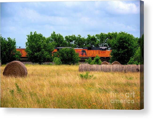 Texas Acrylic Print featuring the photograph Texas Freight Train by Kelly Wade