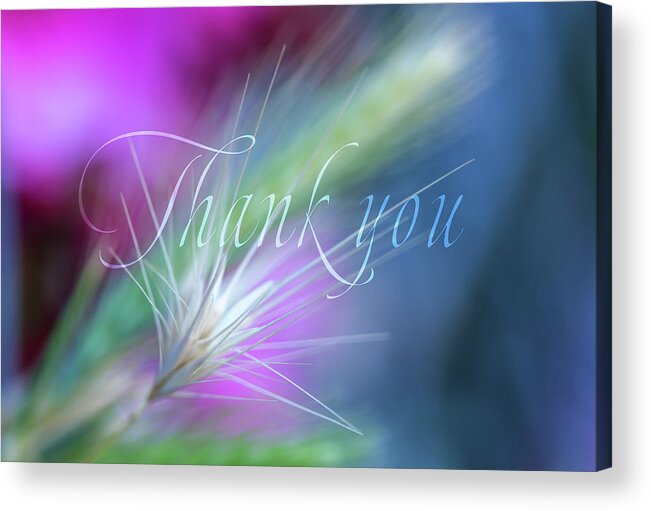 Thank You Acrylic Print featuring the digital art Thank you 5 by Terry Davis