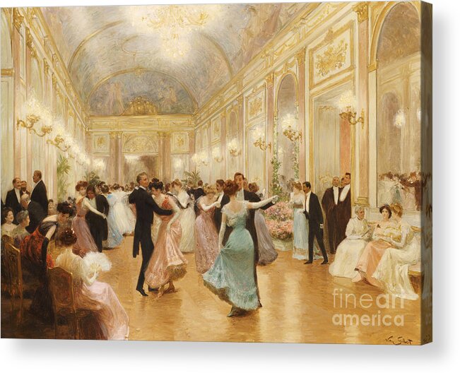 Ball Acrylic Print featuring the painting The Ball by Victor Gabriel Gilbert