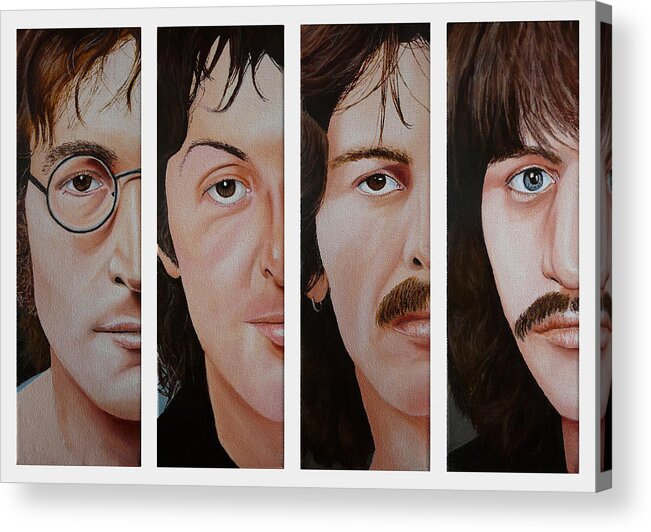 The Beatles Acrylic Print featuring the painting The Beatles by Vic Ritchey