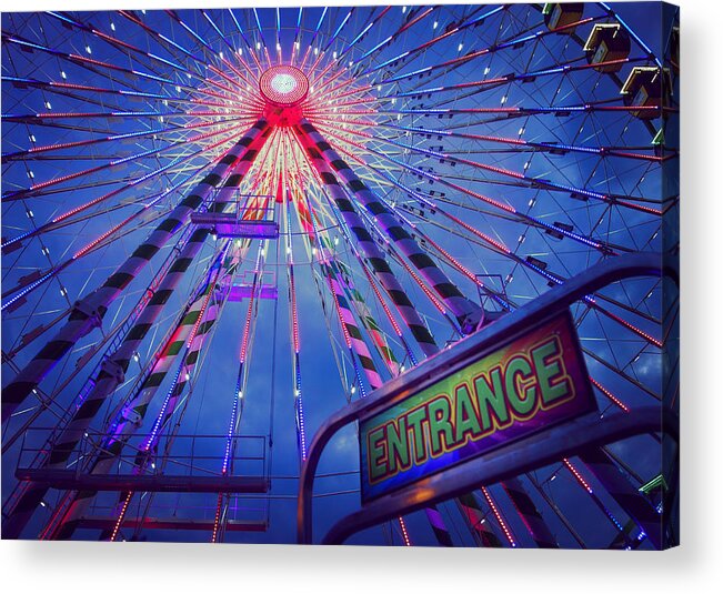 Ferris Wheel Acrylic Print featuring the photograph The Big Wheel by Hermes Fine Art