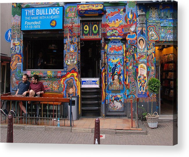 The Bulldog Acrylic Print featuring the photograph The Bulldog of Amsterdam by Allen Beatty
