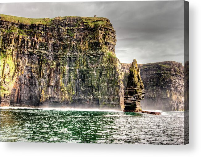 Atlantic Ocean Acrylic Print featuring the photograph The Cliffs of Moher by Natasha Bishop