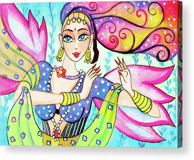 Fairy Dancer Acrylic Print featuring the painting The Dance of Pari by Eva Campbell