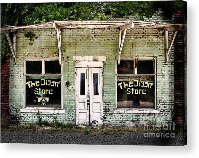 Store Acrylic Print featuring the photograph The Diggn Store Garden Center by T Lowry Wilson