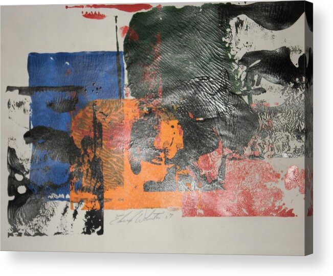 Abstract Acrylic Print featuring the painting The Electorial Vote by Edward Wolverton