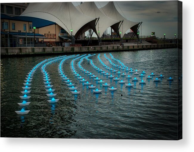 #lightcitybaltimore Acrylic Print featuring the photograph The Floating Lights by Mark Dodd