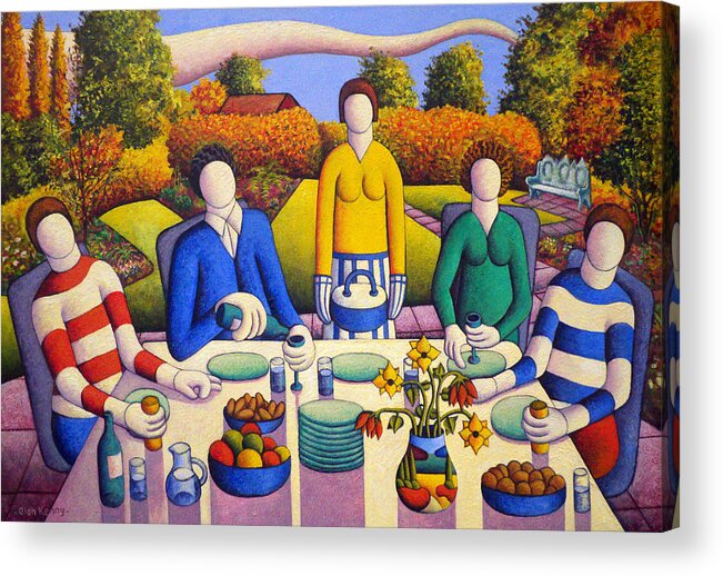 Garden Acrylic Print featuring the painting The Garden Party by Alan Kenny