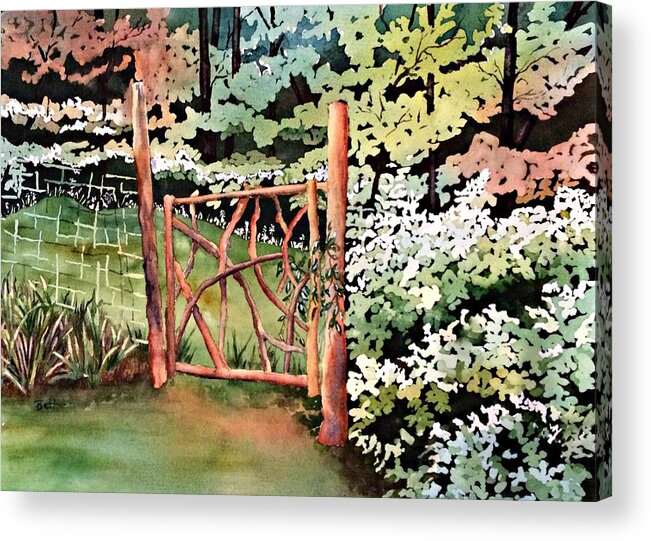 Gate Acrylic Print featuring the painting The Gate by Beth Fontenot