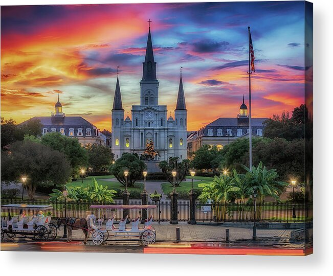 Saint Louis Cathedral Acrylic Print featuring the photograph The Heart of Old New Orleans by Susan Rissi Tregoning