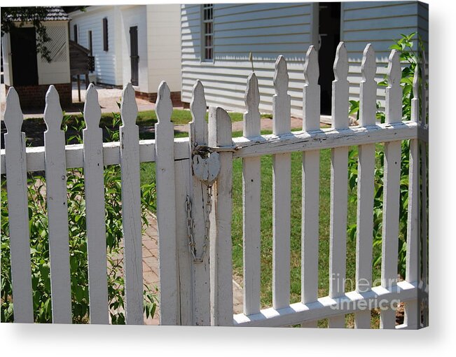 Gate Acrylic Print featuring the photograph The Lock by Eric Liller