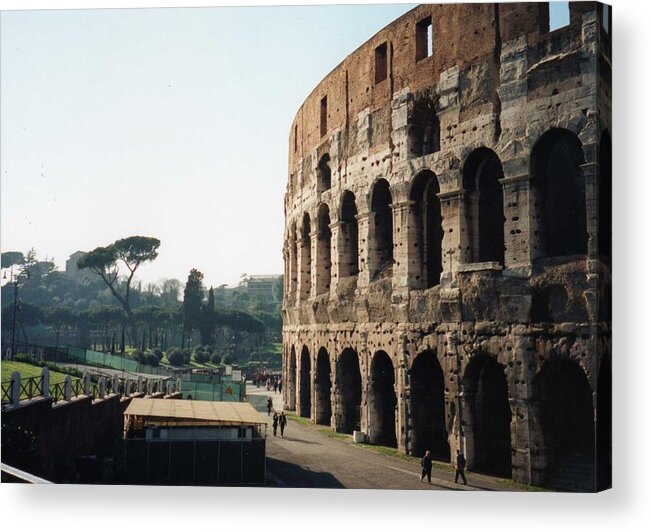 Roman Acrylic Print featuring the photograph The Roman Colosseum by Marna Edwards Flavell