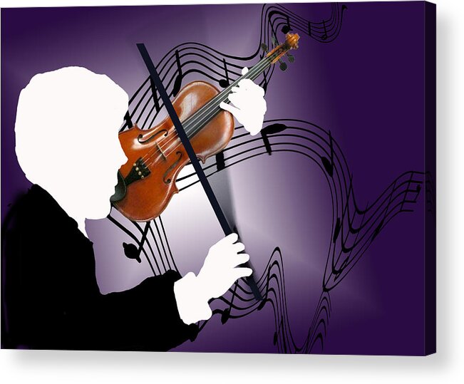 Violin Acrylic Print featuring the digital art The Soloist by Steve Karol