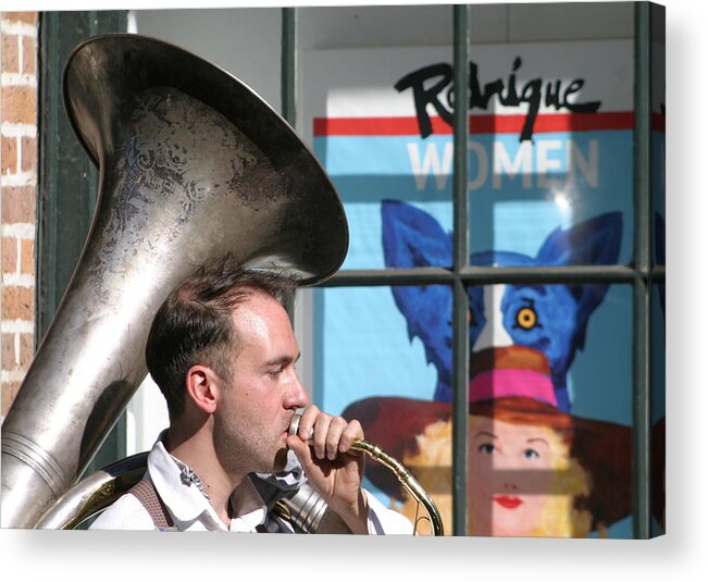 New Orleans Acrylic Print featuring the photograph The Tuba Serenade In New Orleans by Michael Hoard