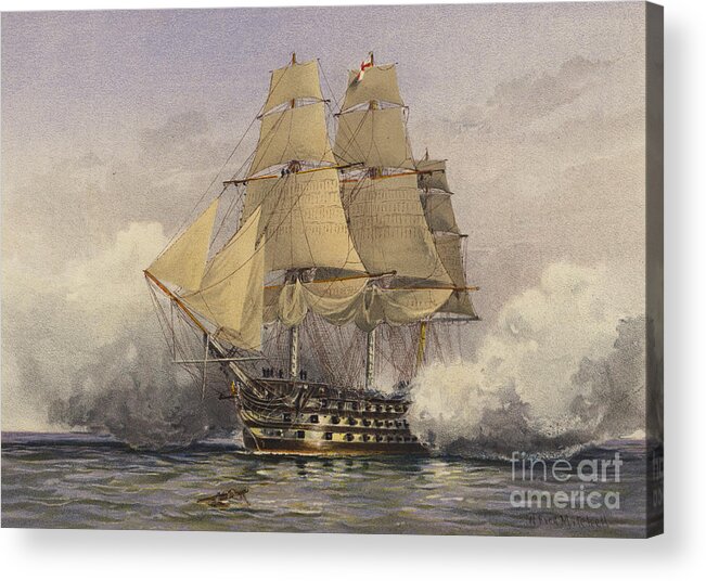 Victory Acrylic Print featuring the painting The Victory by William Frederick Mitchell