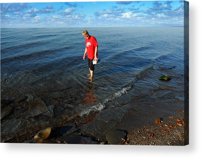 Landscape Acrylic Print featuring the photograph The Water's Fine by Lena Wilhite