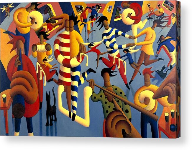Wedding Acrylic Print featuring the painting The wedding dance by Alan Kenny