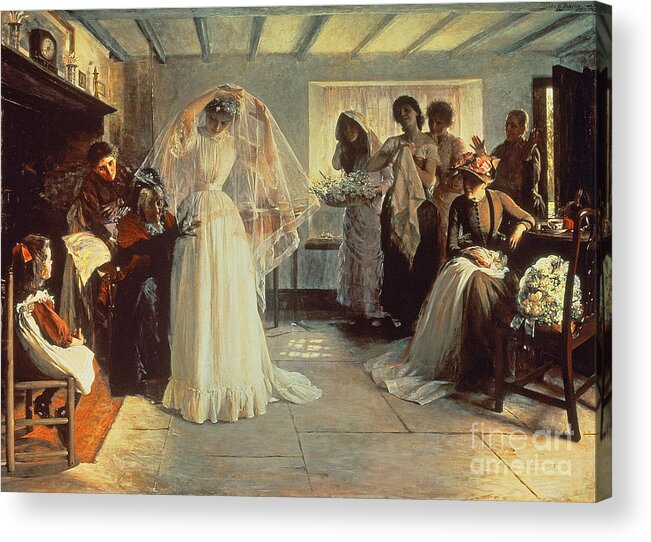 Wedding Acrylic Print featuring the painting The Wedding Morning by John Henry Frederick Bacon