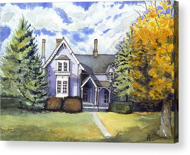 Old Homes Acrylic Print featuring the painting This Old House by Katherine Miller