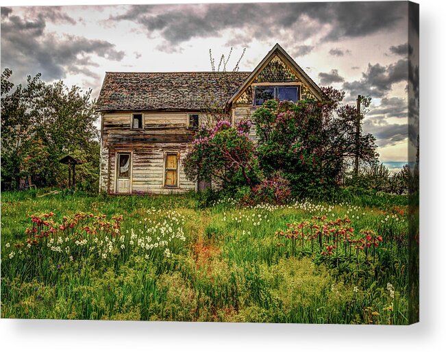 Old Acrylic Print featuring the photograph Southwick Farmhouse by Brad Stinson