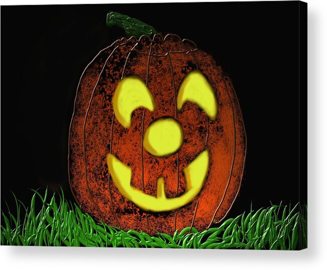 Jack O Lantern Acrylic Print featuring the painting Toofers by Kevin Caudill