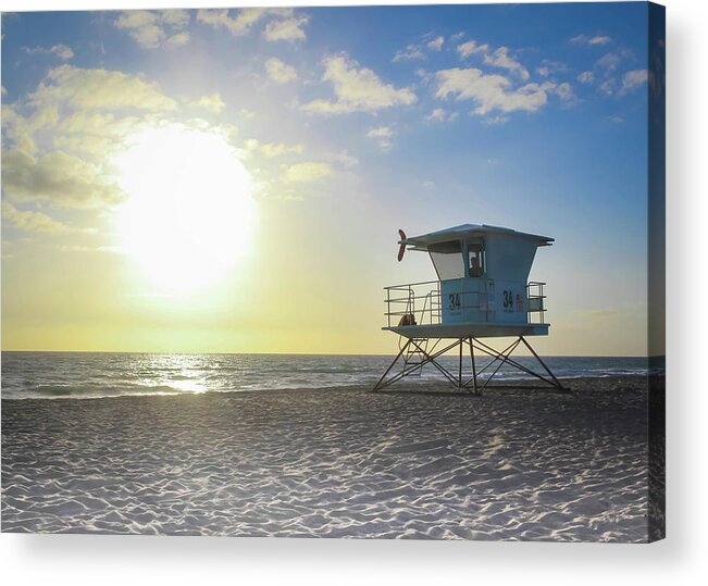 Beach Acrylic Print featuring the photograph Tower 34 by Alison Frank