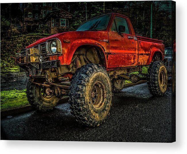 Toyota Acrylic Print featuring the photograph Toyota Grunge by Bill Posner