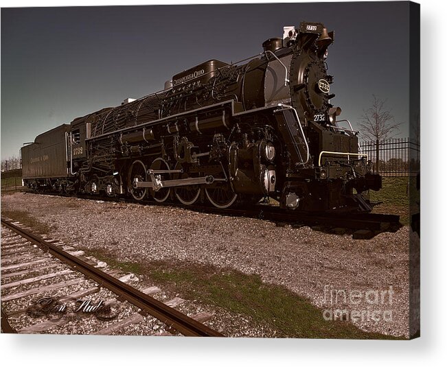 Photoshop Acrylic Print featuring the photograph Train Engine # 2732 by Melissa Messick