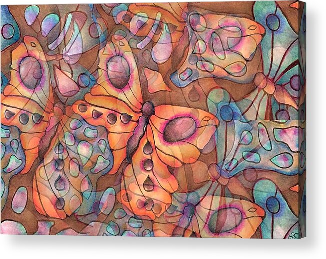 Intuitive Art Acrylic Print featuring the pastel Transformation by Laurie's Intuitive