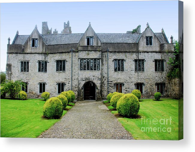 Castle Acrylic Print featuring the photograph Tudor Manor - Carrick on Suir by Joe Cashin