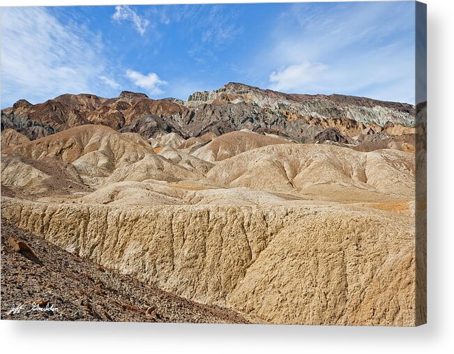 Arid Climate Acrylic Print featuring the photograph Twenty Mule Team Canyon by Jeff Goulden