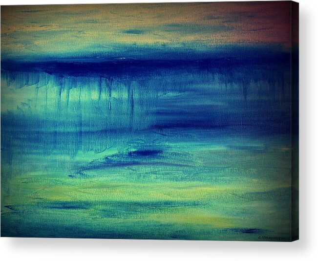 Painting Acrylic Print featuring the painting Underwater by Dimitra Papageorgiou