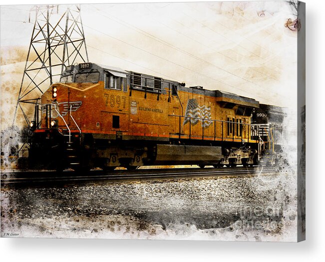 Columbus Acrylic Print featuring the photograph Union Pacific 7897 Engine IV by J M Lister