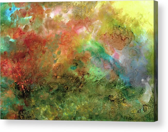 Abstract Acrylic Print featuring the painting Unseen Virtue by Eli Tynan