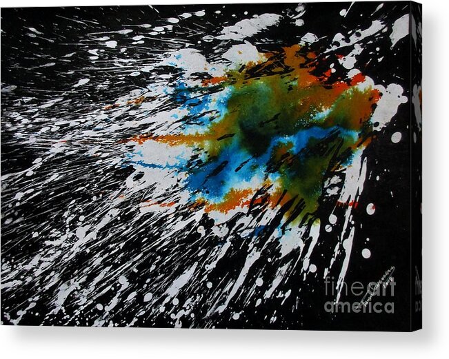 Art Acrylic Print featuring the mixed media Galaxy by Tamal Sen Sharma