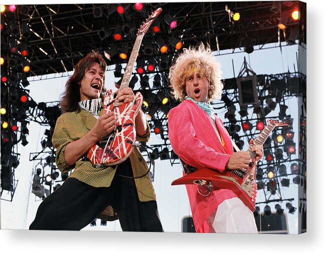 Eddie Van Halen Acrylic Print featuring the photograph Van Halen '86 #8 by Chris Deutsch