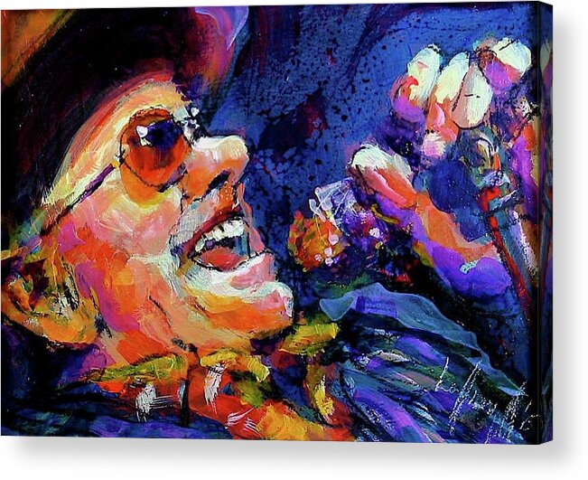 Van Morrison Acrylic Print featuring the painting Van by Les Leffingwell