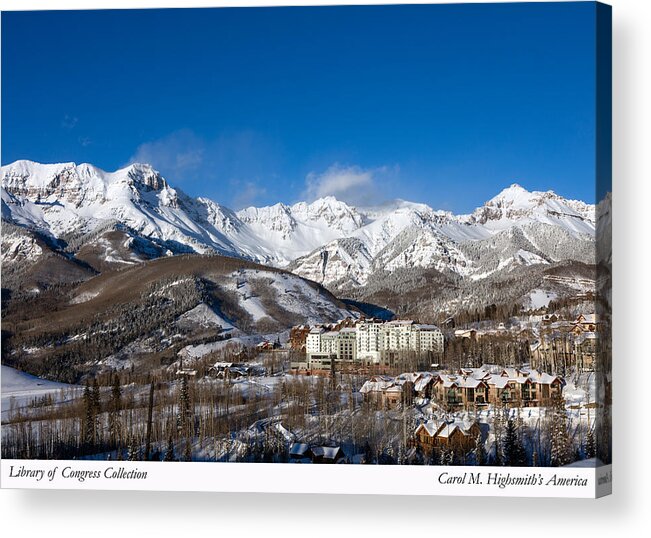 Carol M. Highsmith Acrylic Print featuring the photograph View from the mountain above Telluride by Carol M Highsmith