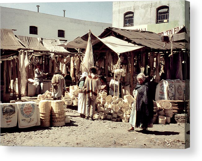 1952 Acrylic Print featuring the photograph Vintage Toluca Mexico Market by Marilyn Hunt