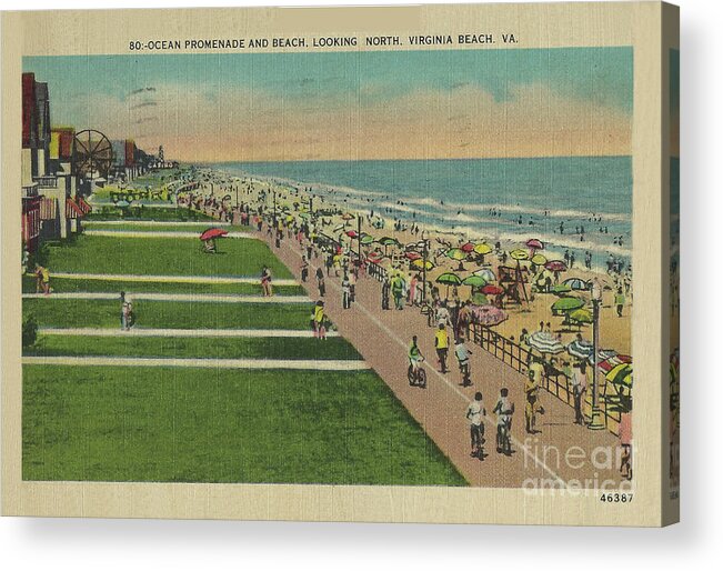 Photoshop Acrylic Print featuring the photograph Virginia Beach Ocean Front Boardwalk by Melissa Messick