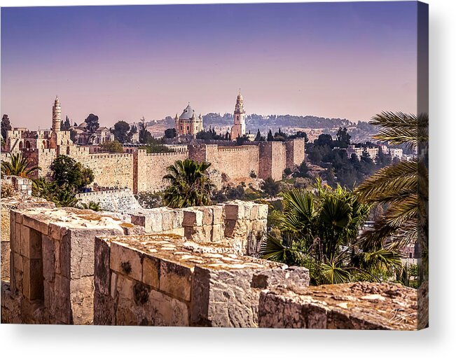 Endre Acrylic Print featuring the photograph Vista From The Parapet by Endre Balogh