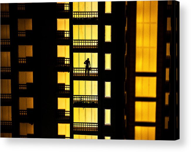 Person Standing Acrylic Print featuring the photograph Waiting by Prakash Ghai